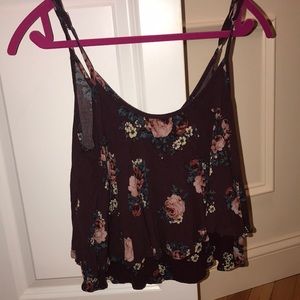 American Eagle floral layered tank top